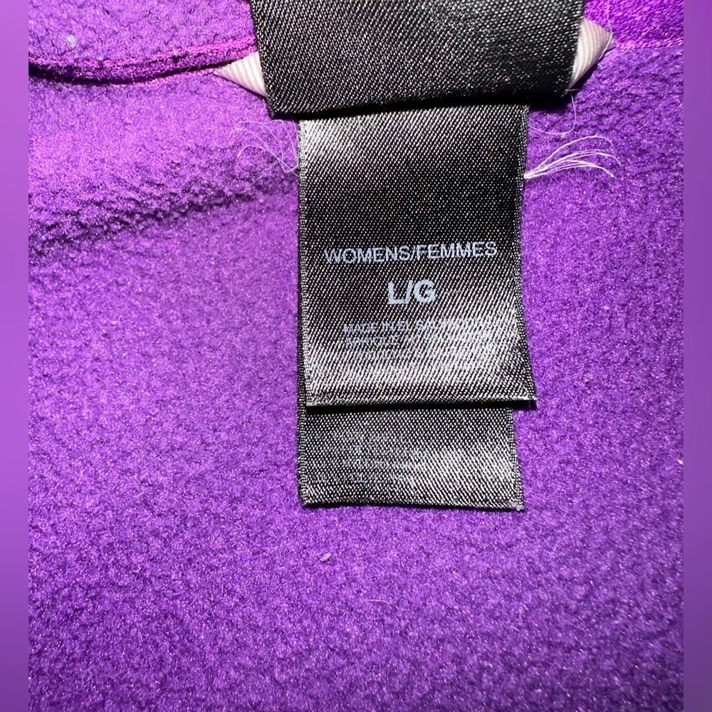 North Face purple full zip fleece jacket size L - Picture 7 of 10